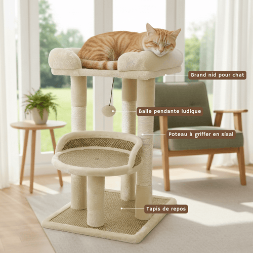 Arbre à chat  Auro - 68cm - Maison felin