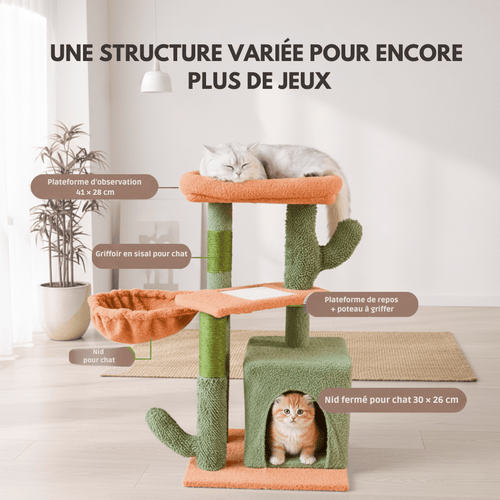 Arbre à chat Cactus - 77cm - Maison felin