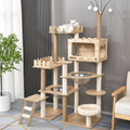 Arbre à chat en bois XXL Yumi - 170cm - Maison felin