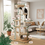 Arbre à chat en bois Pooky - 156 cm - Maison felin
