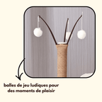 Arbre à chat en bois XXL Yumi - 170cm - Maison felin