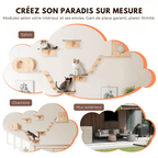 Arbre à chat murale en bois - Perle - Maison felin