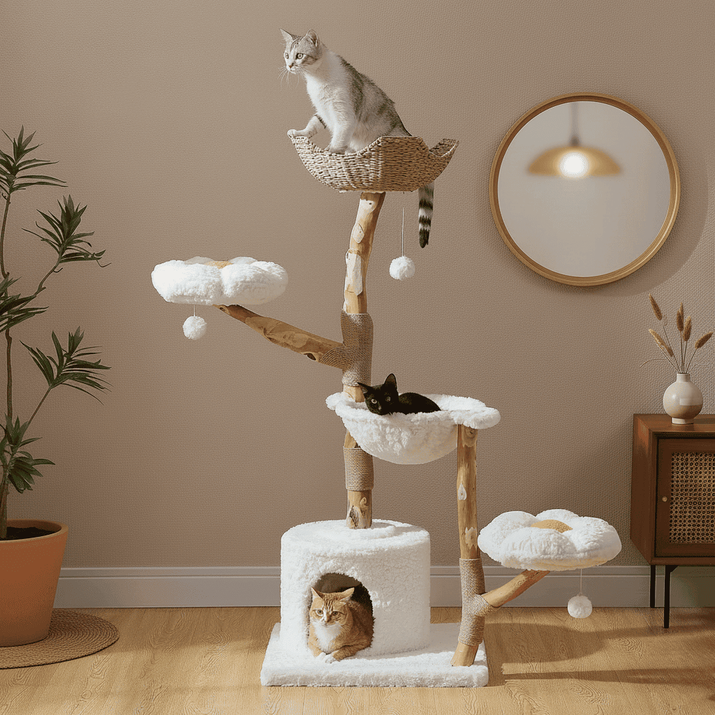 Arbre à chat en bois Gisou - 150cm