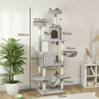 Arbre à chat XXL Éclipse - 206cm - Maison felin